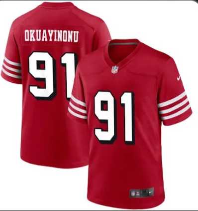 Men & Women & Youth San Francisco 49ers #91 Sam Okuayinonu Red Vapor Untouchable Limited Stitched Football Jerseys->tampa bay buccaneers->NFL Jersey